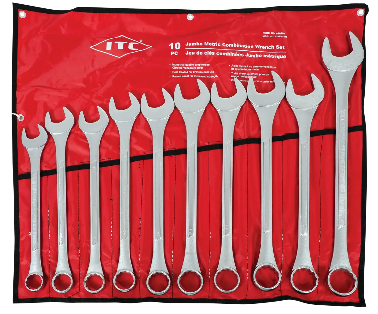 JEU DE CLÉS COMBINÉS 33 A 50 MM ITC 020203
