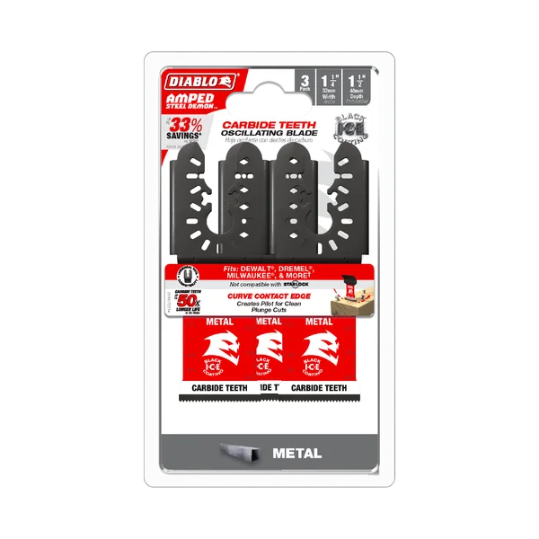 1-1/4 LAME OSCILLANTE A DENTS CARBURES POUR METAL (3PKT) DOU125CF3