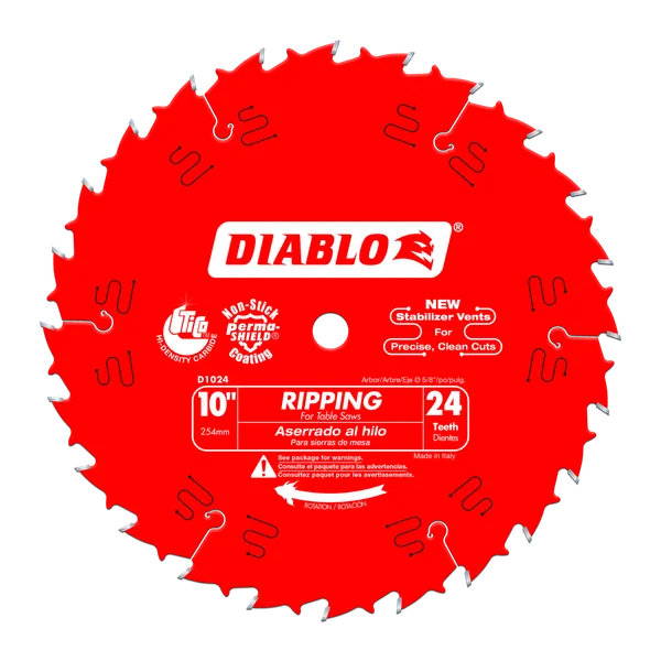 LAME DE SCIE 10" DIABLO RIPPING BLADE 24D (D1024X)