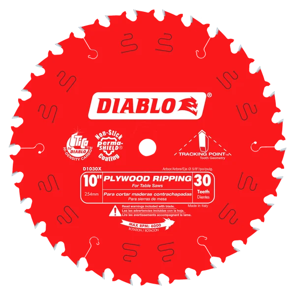 10" DIABLO PLYWOOD 30D SAW BLADE (D1030X)
