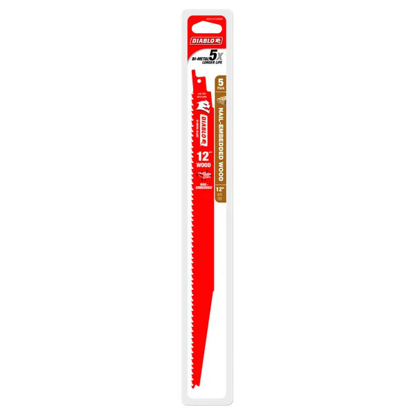 LAMES ALTERNATIVES 12'' 4/6 TPI BOIS & CLOUS (5 PACK) DS1212BW5C