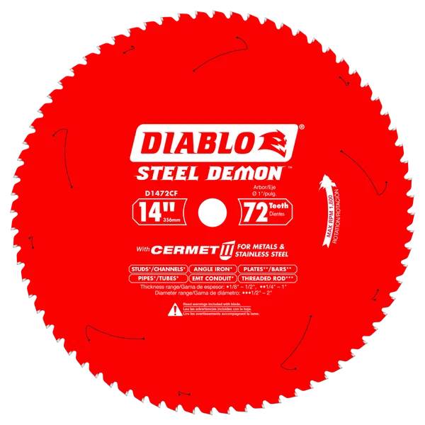 14" SAW BLADE DIABLO METAL 72D (D1472CF)