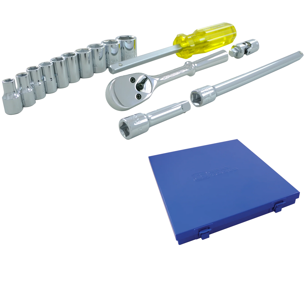 JEU DE DOUILLES ET RATCHET 15 PIÈCES GRAY 15015