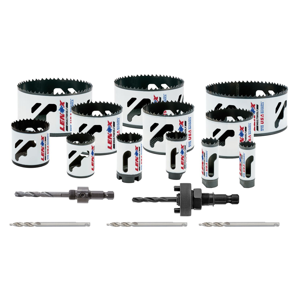 Kit de scie cloche pour électricien 17pcs LENOX 308021200L