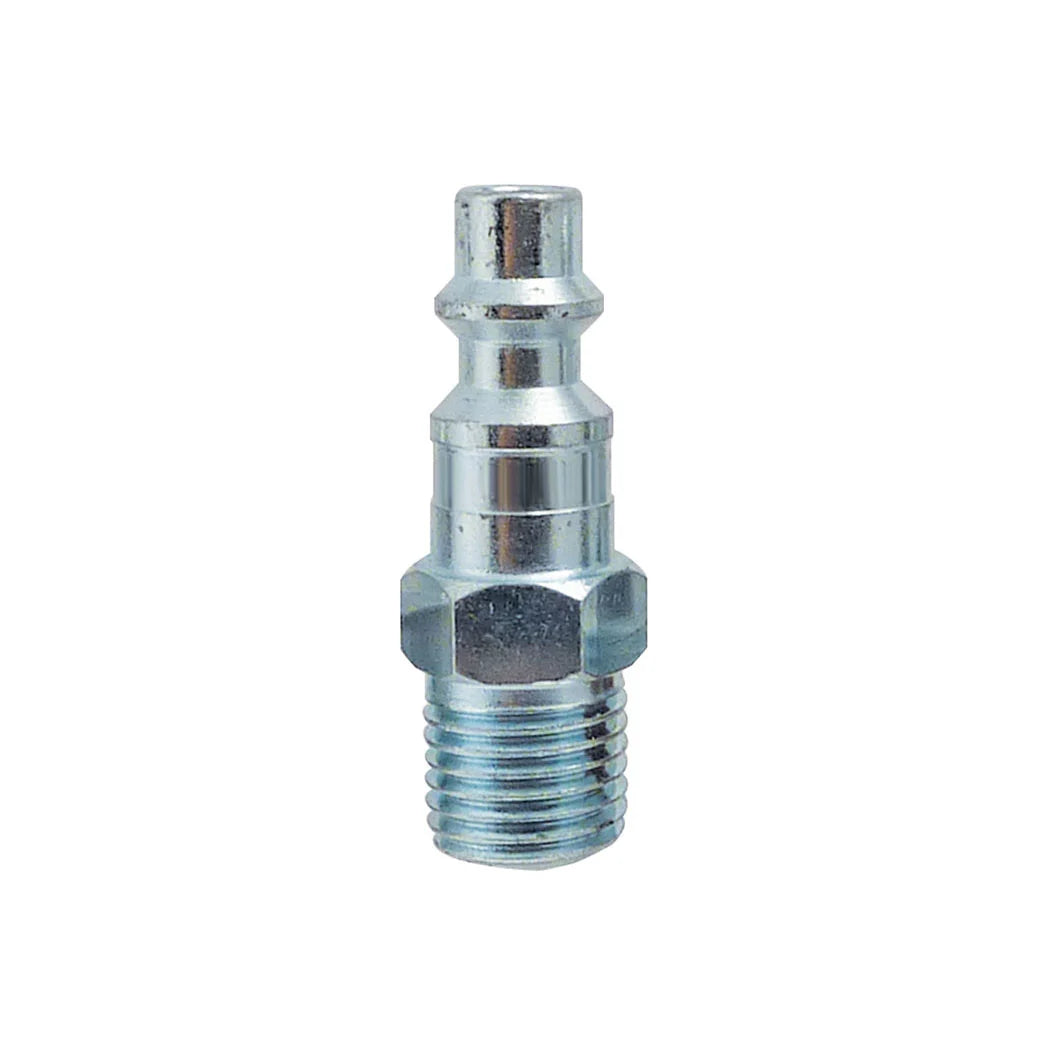 1/4 inch NPT male quick connect fitting with corrosion-resistant steel finish and industrial standard compliance
