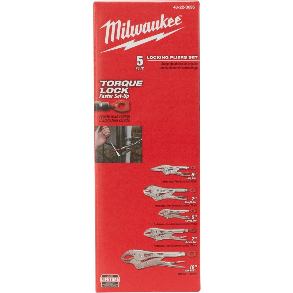 JEU DE 5 PINCES TORQUELOCK MILWAUKEE 48-22-3695