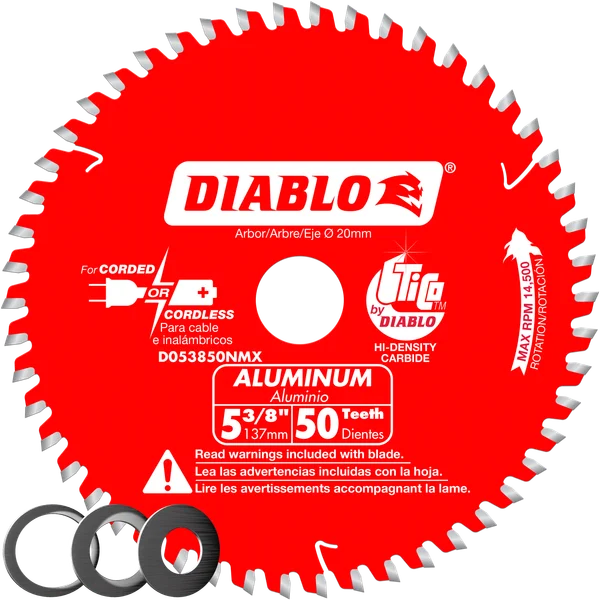 SAW BLADE 5-3/8" DIABLO ALUM. 50D (D053850NMX)