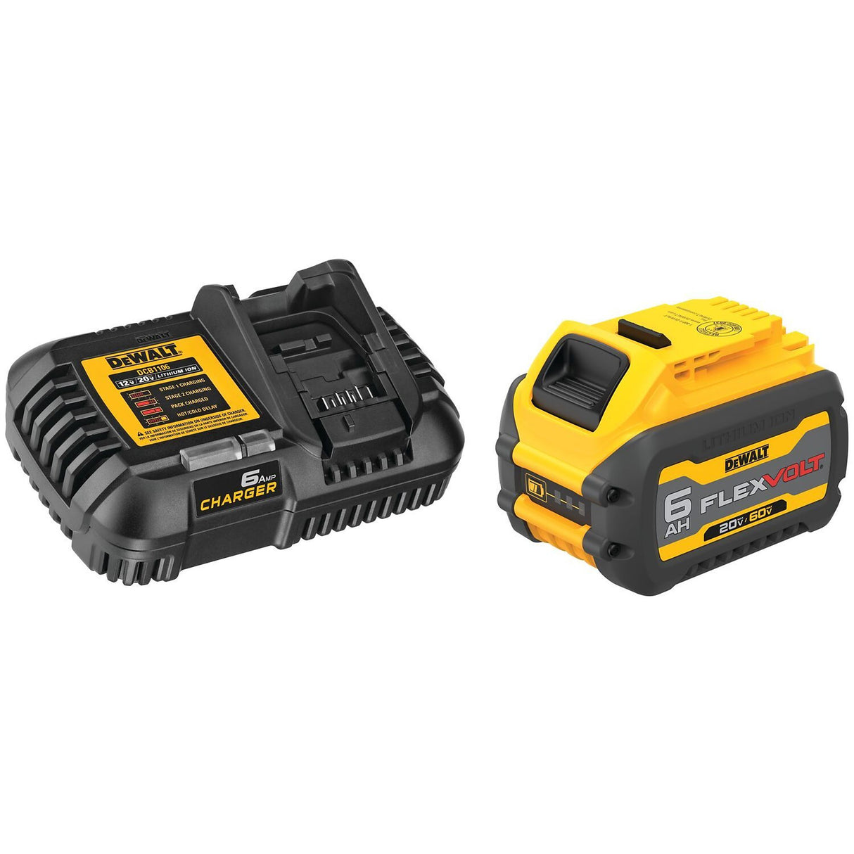 ENSEMBLE BATTERIE ET CHARGEUR FLEXVOLT 6 AH. DEWALT