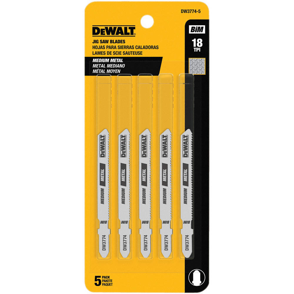 LAME DE SCIE SAUTEUSE 3'' 18TPI (5 PACK) DW3774-5