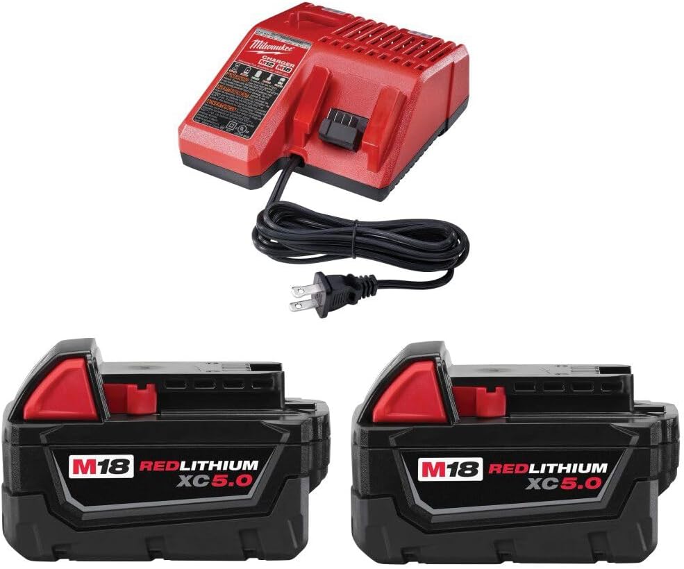 ENSEMBLE DE DEPART MILWAUKEE M18 5.0 AH (2 BATTERIES ET CHARGEUR)