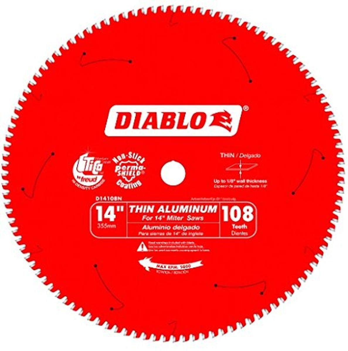 LAME 14" DIABLO ALUMINIUM 108 DENTS D14108N