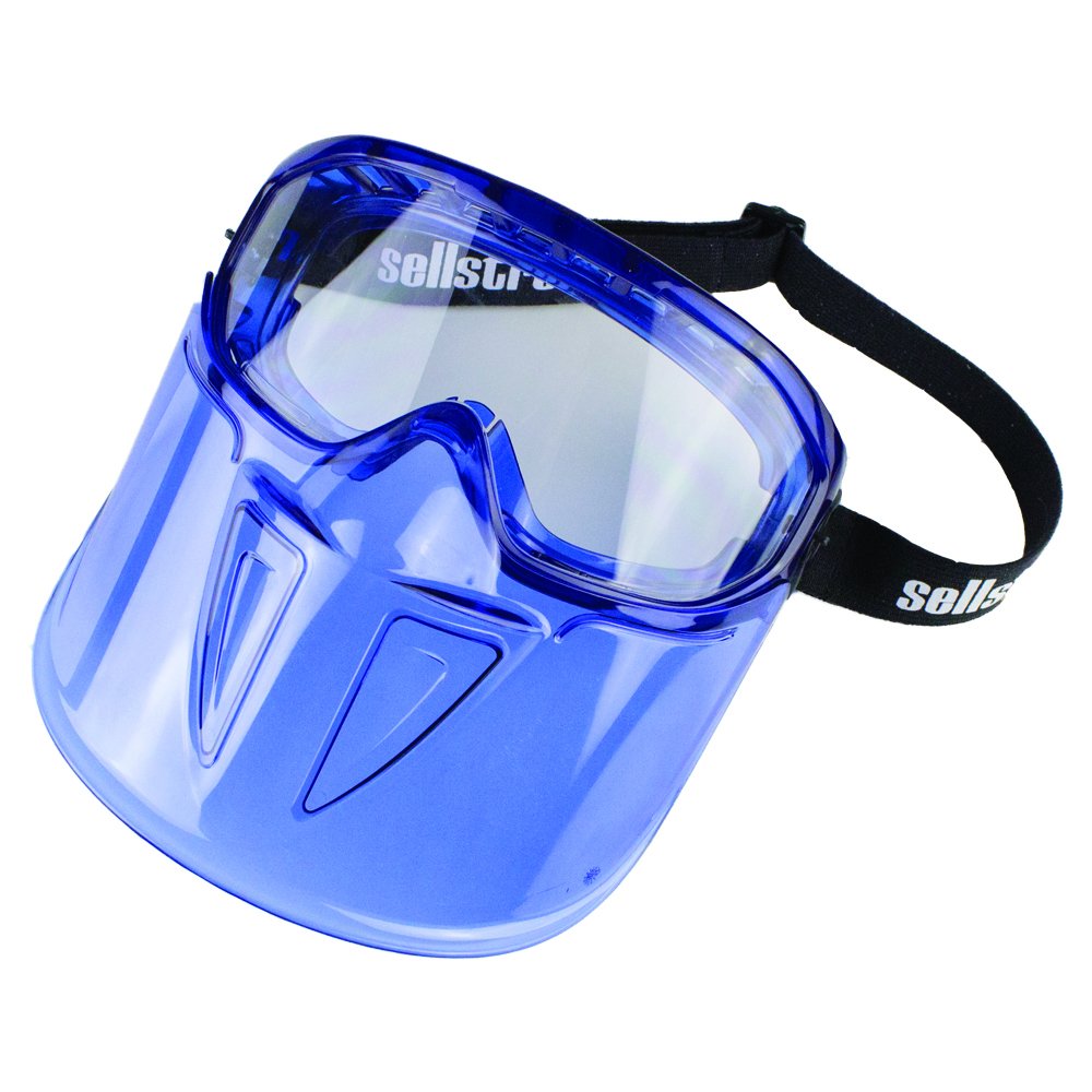 Écran facial en polycarbonate bleu Sellstrom S80300