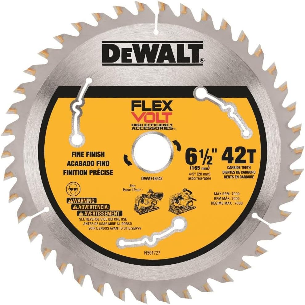 LAME DE TRACKSAW FLEXVOLT 6-1/2'' BOIS DEWALT DWAF16542