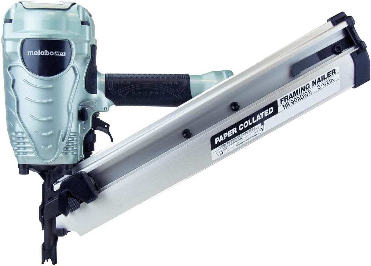 METABO HPT NR90ADS1 CLOUEUSE A CHARPENTE 34 DEG. 2'' - 3-1/2'', BANDE