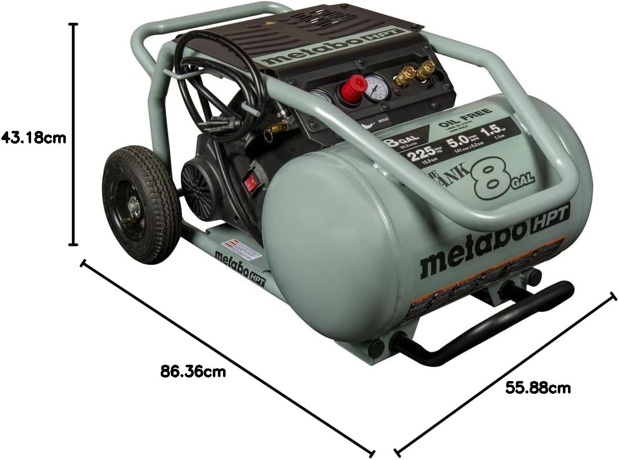 8 GALLON 225 PSI THE TANK METABO HPT EC1315SM COMPRESSOR