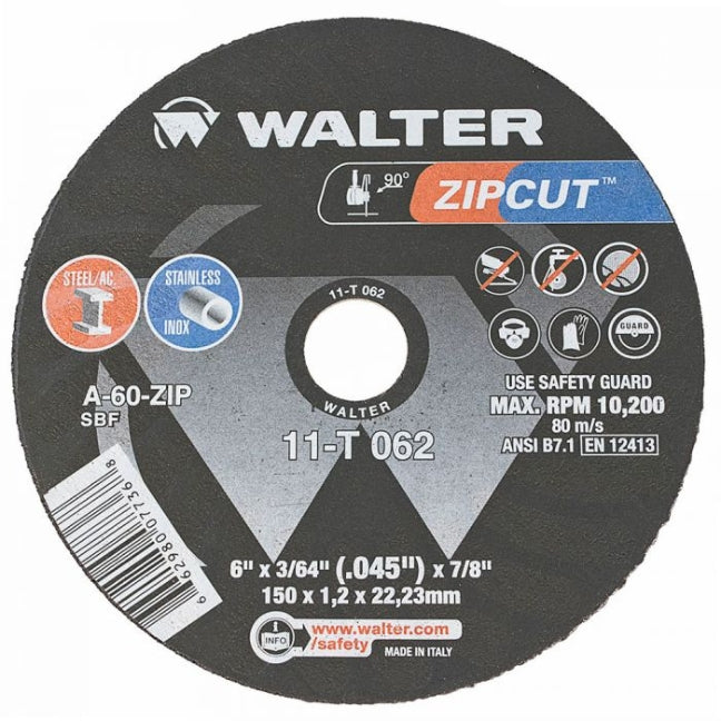 ZIPCUT DISQUE COUPE 6 X 3/64 X 7/8 T1 WALTER 11T062