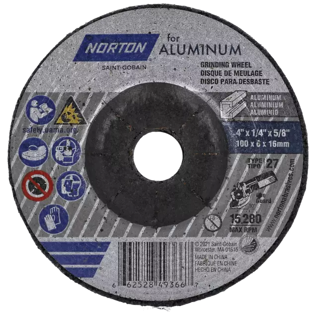 GRINDING WHEEL 5 x 1/4 x 7/8 A24ALU T27 (49375)