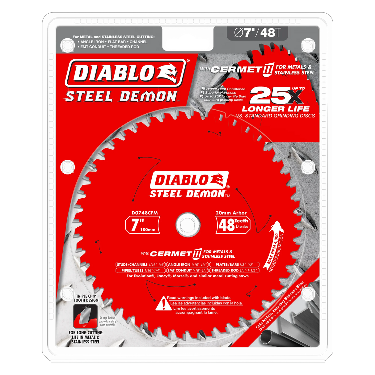 LAME DE SCIE 7" DIABLO 48D METAL (D0748CFM)