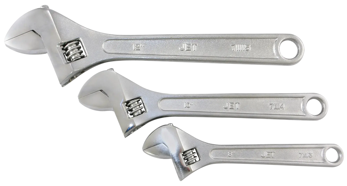 SET DE 3 CLÉS À MOLETTE USAGE STANDARD.