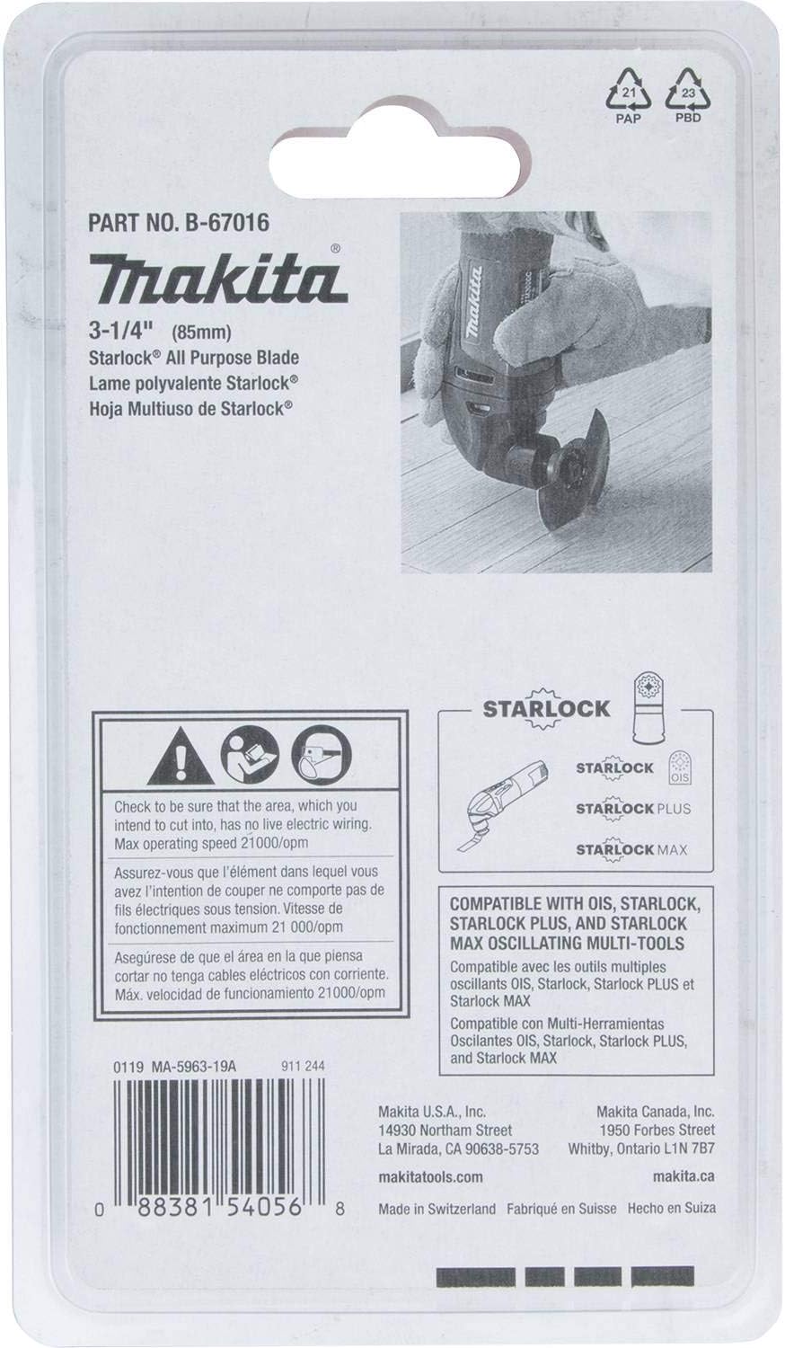 LAME DE SCIE DEMI-RONDE BOIS&METAL 3-1/4'' B-67016 MAKITA