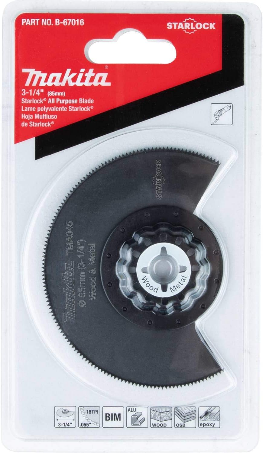 LAME DE SCIE DEMI-RONDE BOIS&METAL 3-1/4'' B-67016 MAKITA