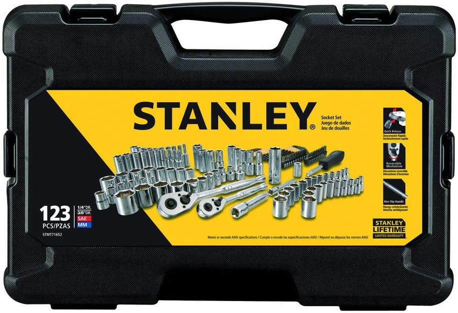 Ensemble de 123 pièces 1/4 po et 3/8 po STANLEY STMT71652