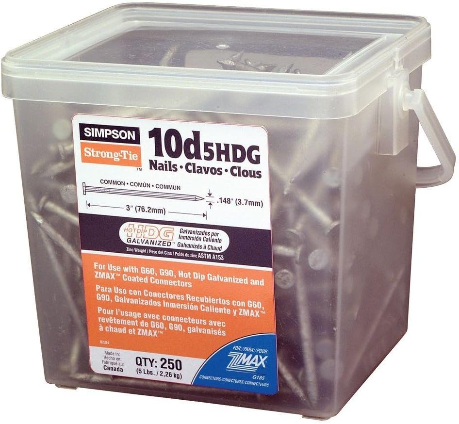 CLOUS GALVANISÉS 3'' QUANTITÉ 250 10D5HDG-R