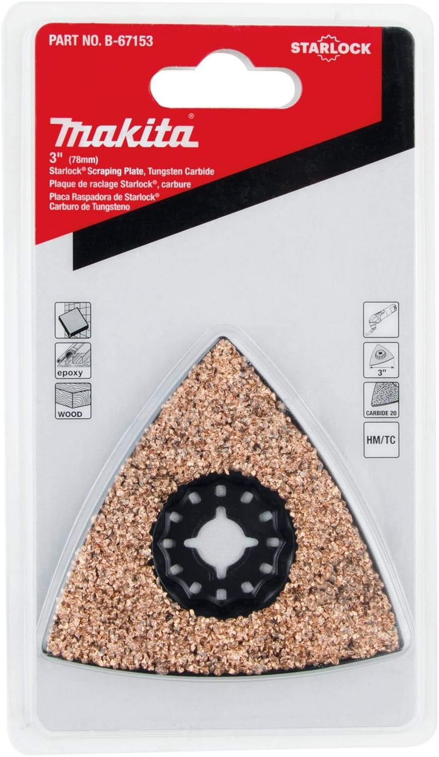 TRIANGULAR TUNGSTEN CARBIDE SCRATCH PLATE