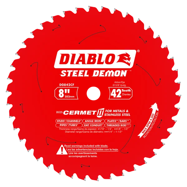 8" DIABLO METAL 42D SAW BLADE