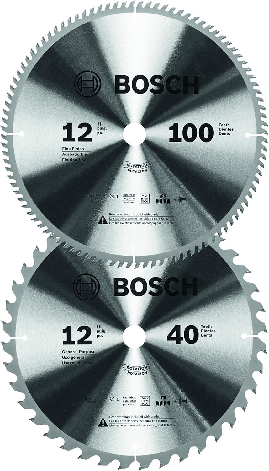 ENSEMBLE DE 2 LAMES 12'' 40 & 100 DENTS
