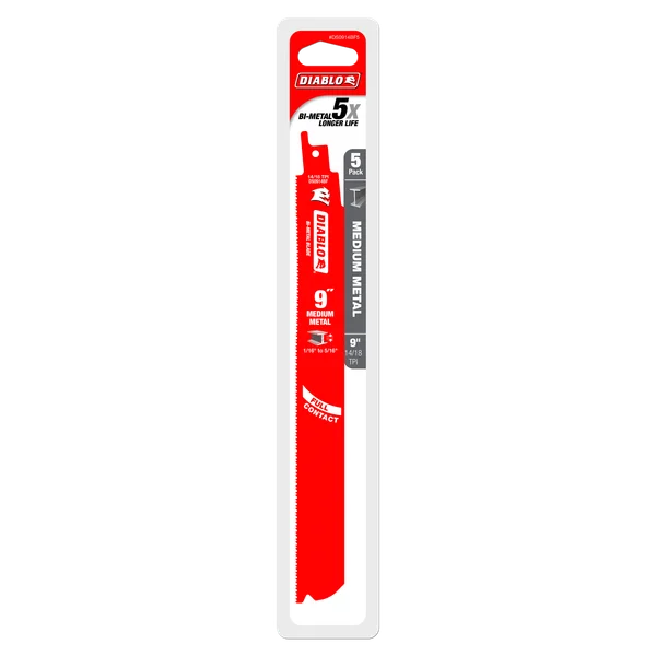 LAMES ALTERNATIVE 9" MÉTAL MOYEN 14-18D (5 PACK) DS0914BF5C