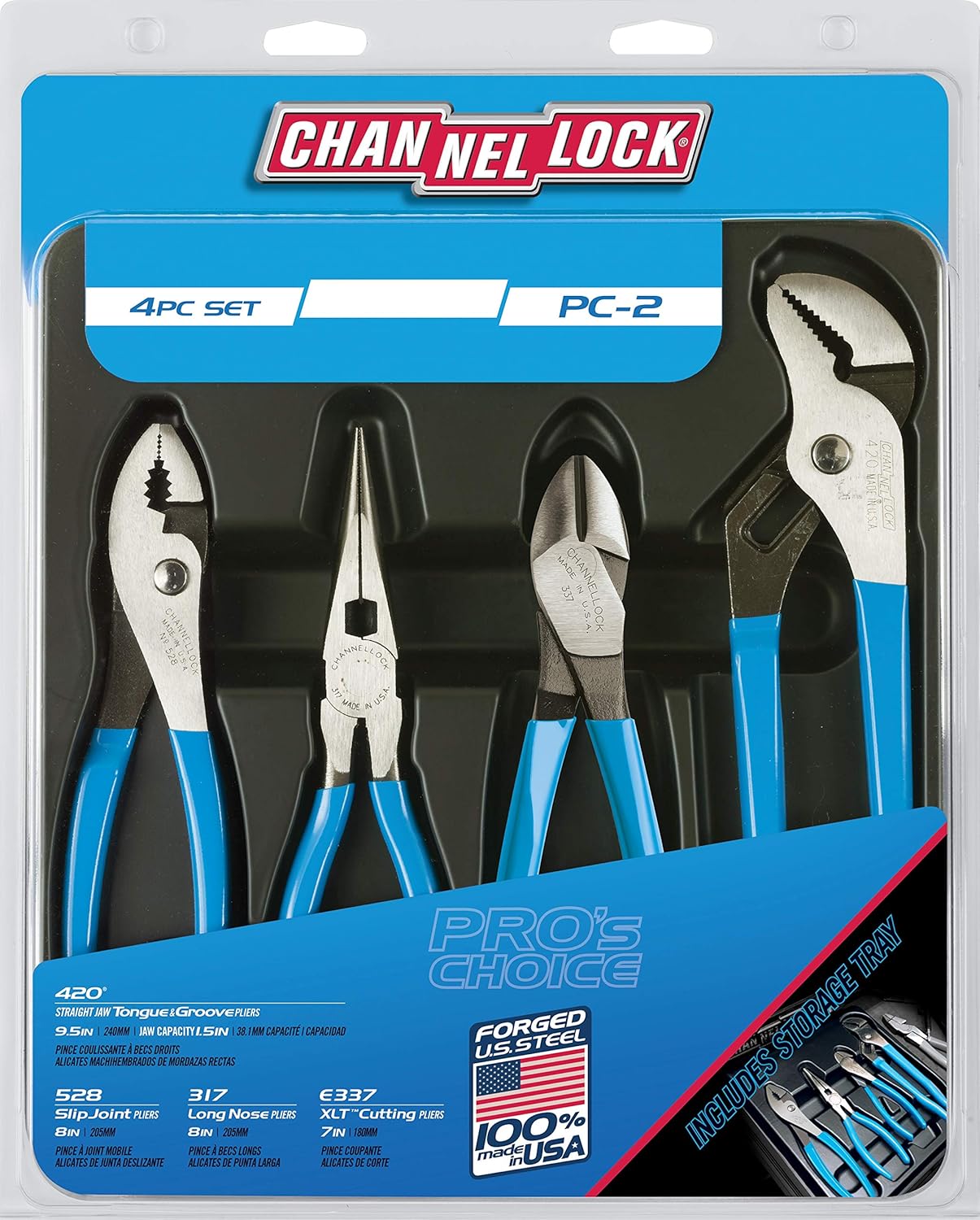 ENSEMBLE DE PINCES CHANNELLOCK 4 PCS CHANNELLOCK PC-2
