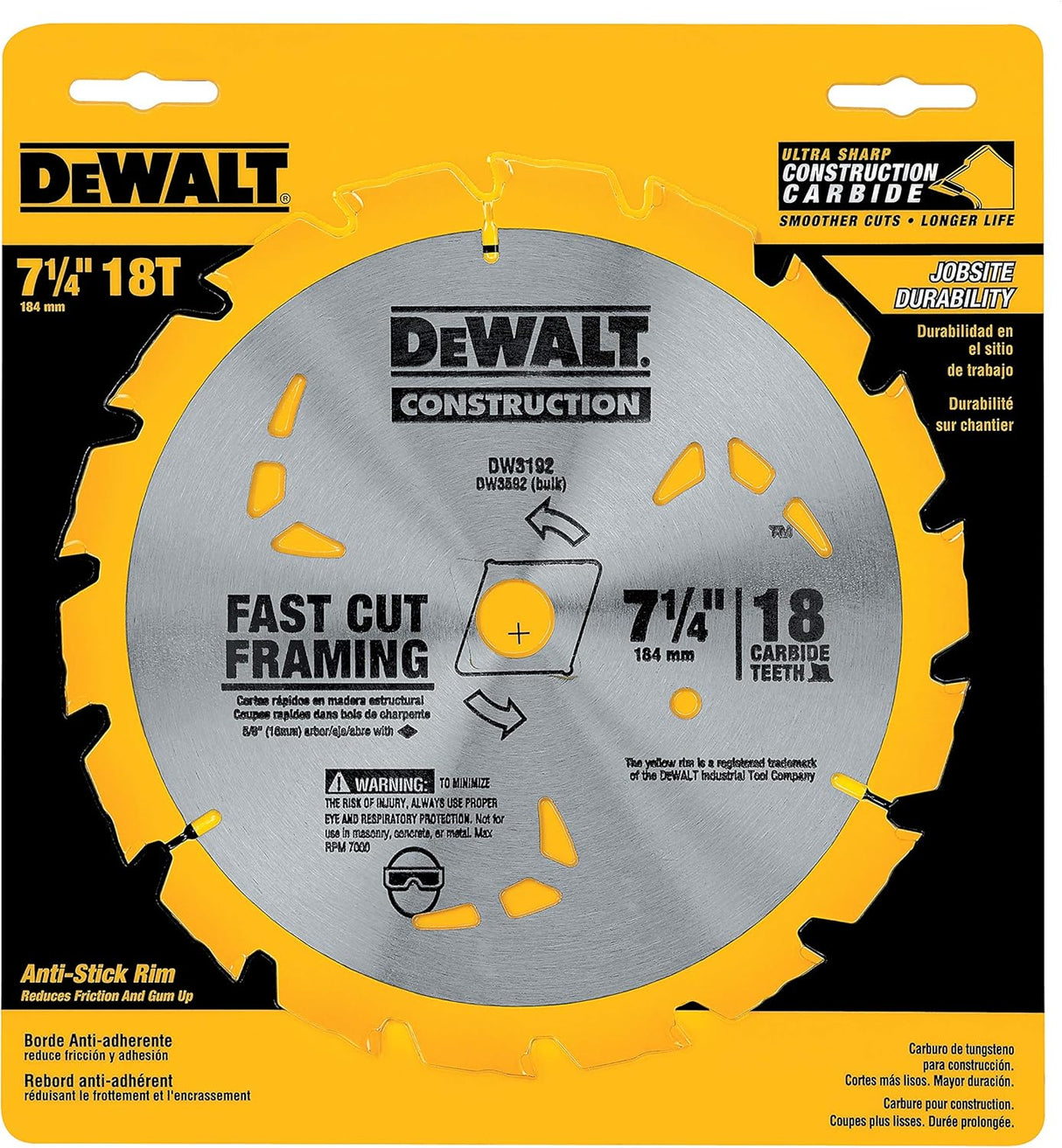 LAME DE SCIE CIRCULAIRE 7 1/4" 18D DEWALT