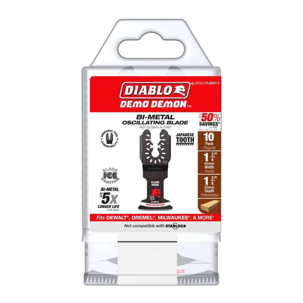 1-1/4 LAME OSCILLANTE BI-METAL POUR BOIS CLOUTÉ (10PQT)DIABLO DOU125BW10