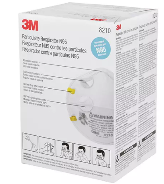 MASQUE DE PARTICULES 3M 8210 N95 (Boite de 20)