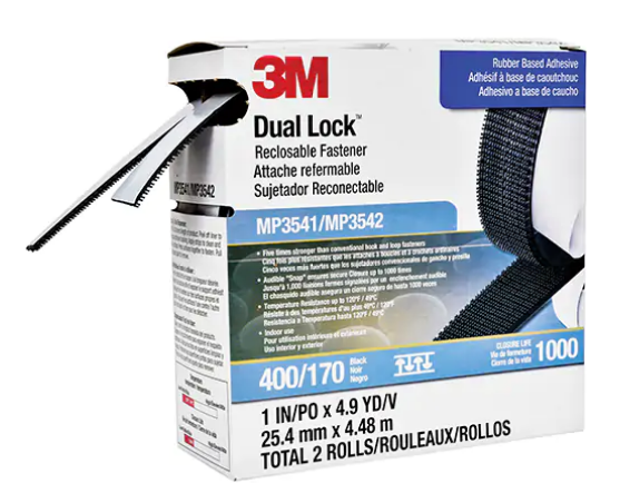 ATTACHE REFERMABLE A BASE DE CAOUTCHOUC 3M MP3541/42-1X4.9