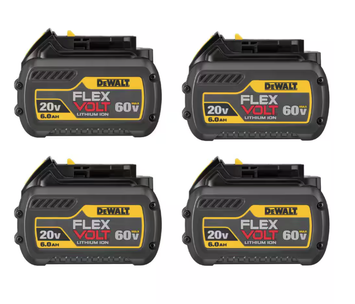 Paquet de 4 batteries 6 ah. Flexvolt