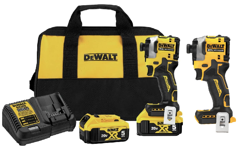 ENSEMBLE DE VISSEUSE IMPACT 1/4'' DCF850 (2) + DCB205 (2) + CHARGEUR