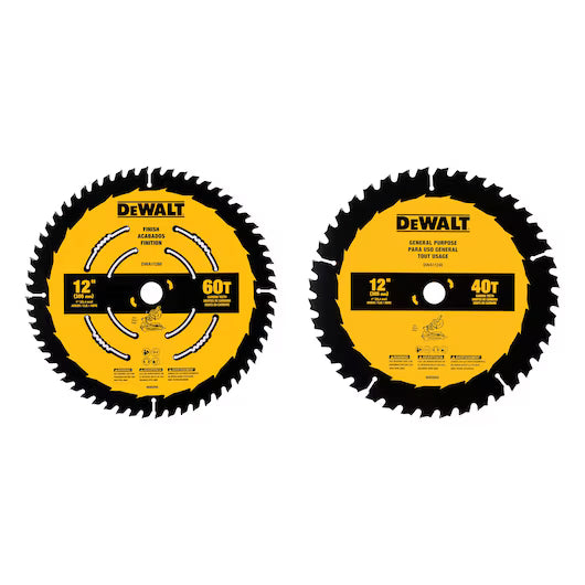 PACK DE 2 LAMES DE SCIE 12" 40-60D DWA112CMB