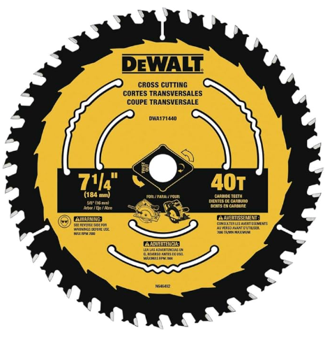 DEWALT 7-1/4 40D SAW BLADE