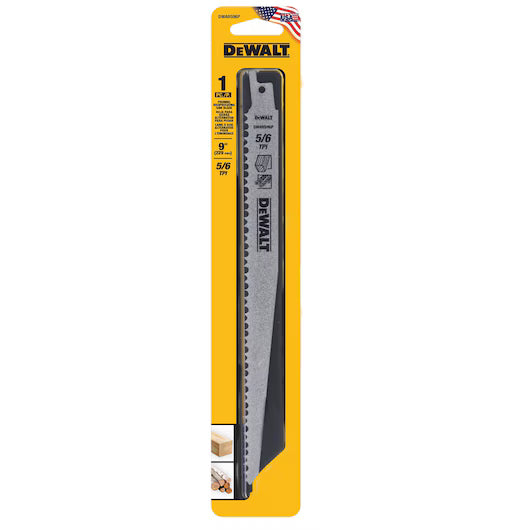 LAMES SICE ALTERNATIVE 9'' 5/6 DENTS BI METAL (5 PIÈCES) DEWALT DWAR596P5