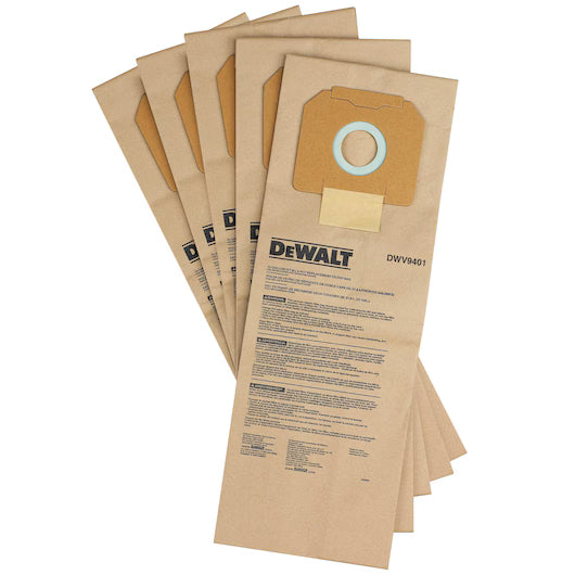 PQT 5 FILTER BAGS FOR DUST EXTRACTORS DWV9401