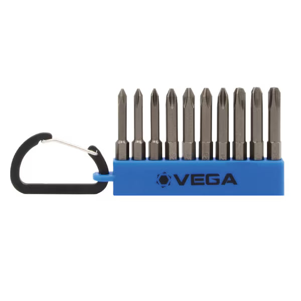 ENSEMBLE D'EMBOUTS PHILLIPS AVEC MOUSQUETON 10 PIÈCES VEGA 150PCS10