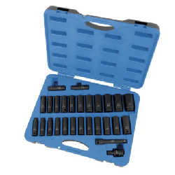 JEU DE DOUILLES IMPACT LONG ET COURT 1/2'' SAE 26PCS