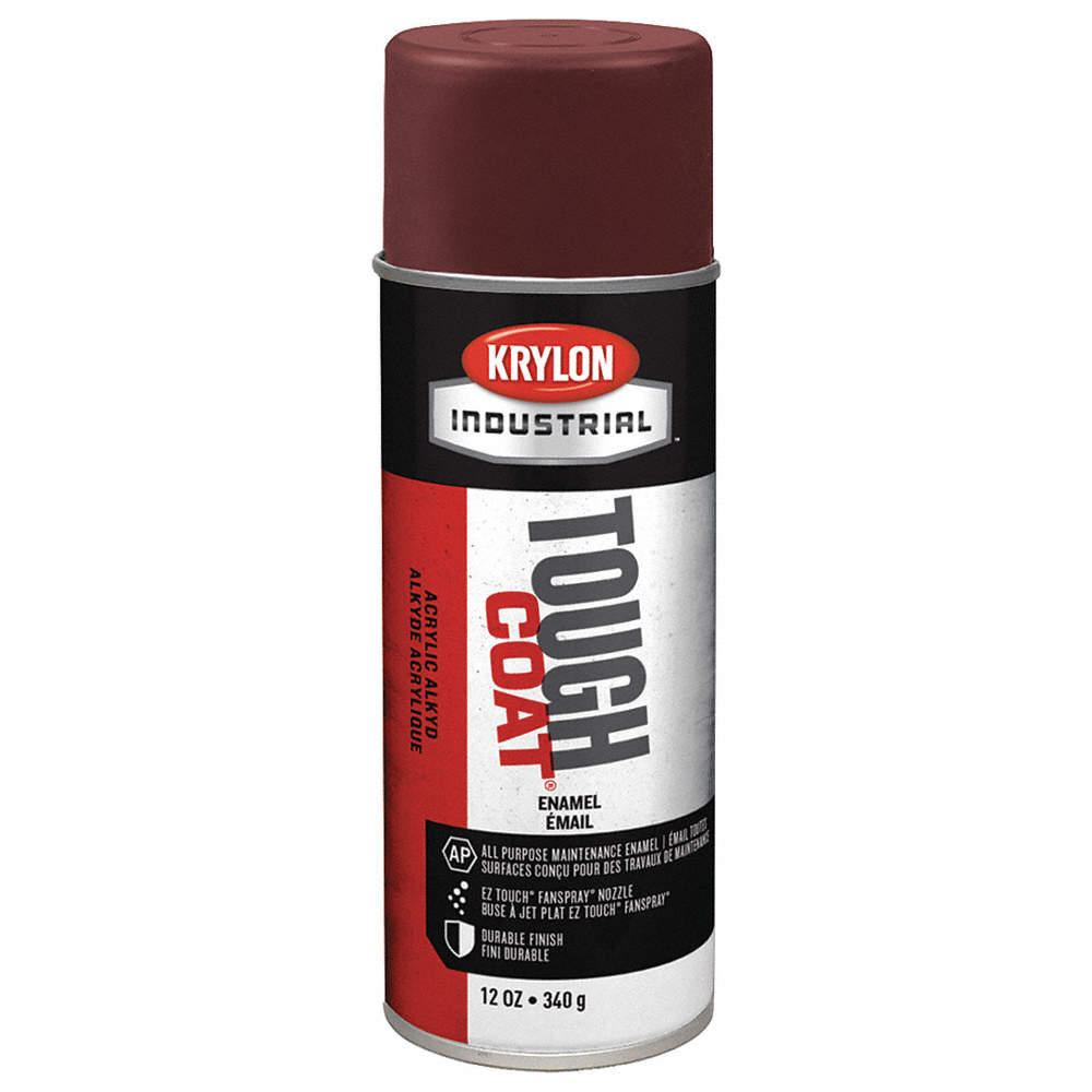 12oz Krylon Industrial Tough Coat acrylic enamel spray paint in Cordova Brown with EZ Touch FanSpray nozzle
