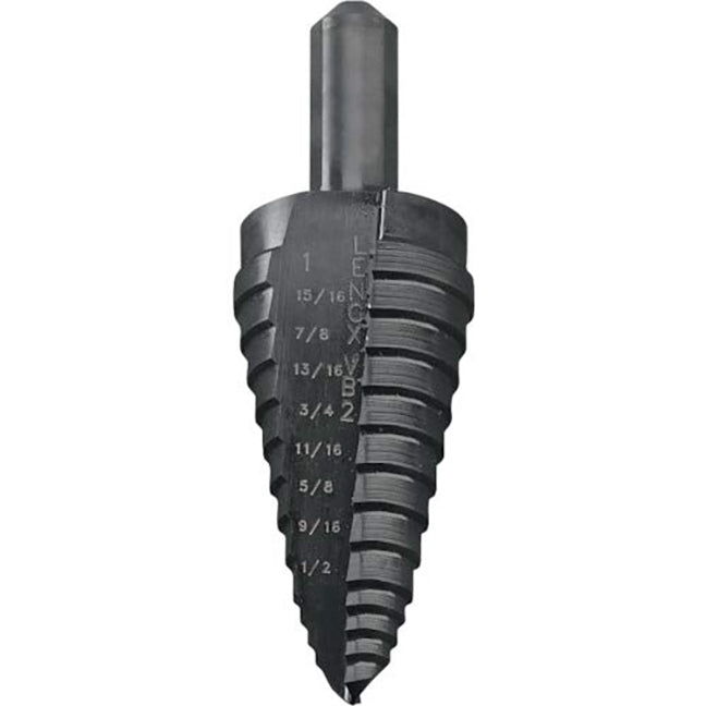 Lenox VARI-BIT stepped drill bit 1/2 to 1 inch with dual-flute design for smooth, precise hole drilling
