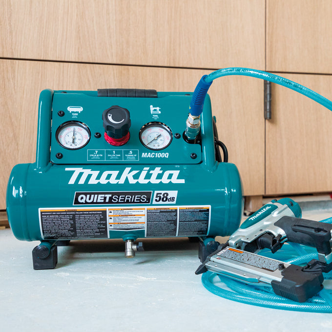 Makita MAC100Q Quiet Series Air Compressor 0.5HP 1 Gallon 58 dB