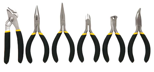 STANLEY PLIER SET BI-MATERIAL MINI-SET 6 PCS (84-079)