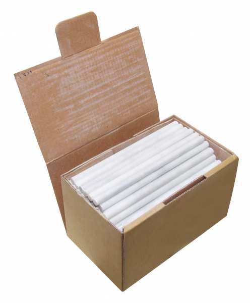 Box of 144 white round chalk sticks 5 x 1/4 inch for temporary metal marking before welding, easily removable