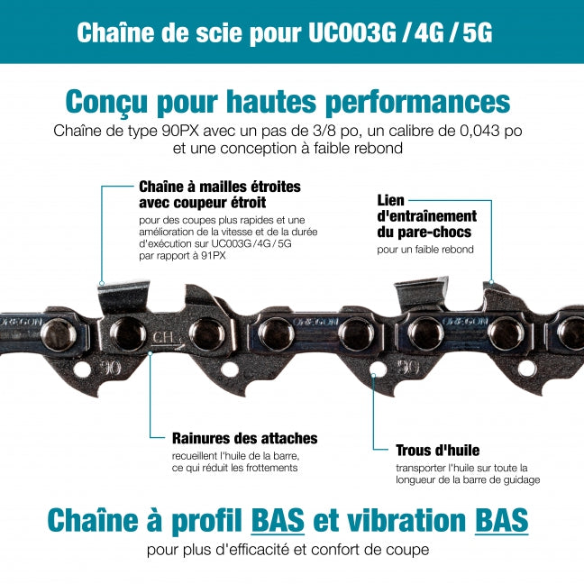 ENS. SCIE A CHAINE XGT 12'' MAKITA UC003GM101